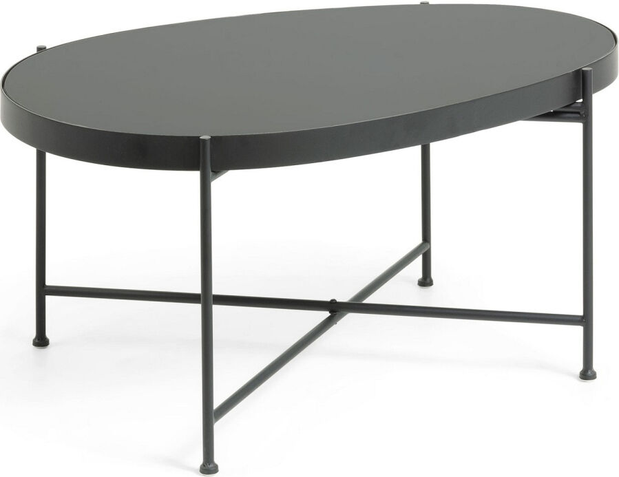 Kave Home Marlet Couchtisch - schwarz - Breite: 82 cm - Tiefe: 55 cm - Höhe: 38 cm