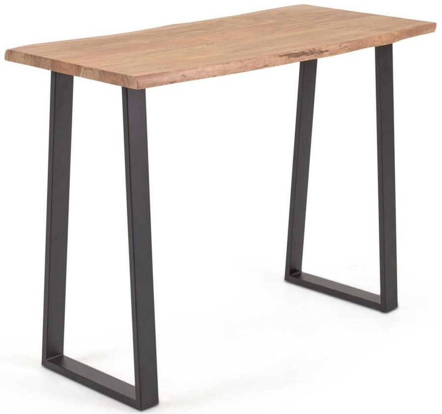 Kave Home Alaia Tisch hoch - natur-schwarz - Breite: 140 cm - Tiefe: 60 cm - Höhe: 105 cm