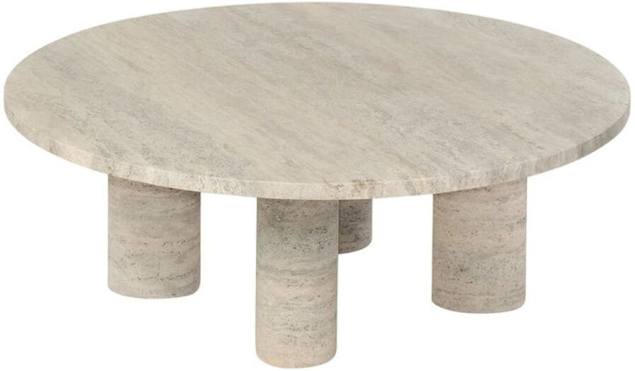 blomus VOLOS Couchtisch rund - travertine - L - Ř 75 cm - Höhe: 26 cm