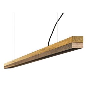 GANTlights C3oOak Wood & Walnut Pendelleuchte - Eichenvollholz / Nussholz / kaltweiß - 182x8x8 cm