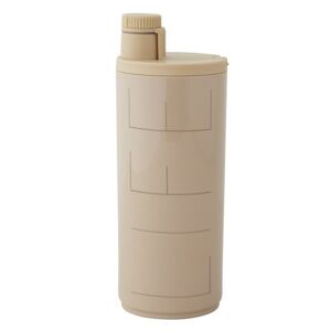 Design Letters TO GO Travel Sportflasche - beige - 500 ml, 7,3x7,3x19,7 cm - Ø 7,3 cm