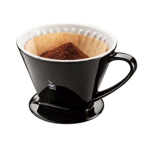 GEFU STEFANO Kaffeefilter Gr. 4 – schwarz – 17,5 x 14,5 x 11,2 cm