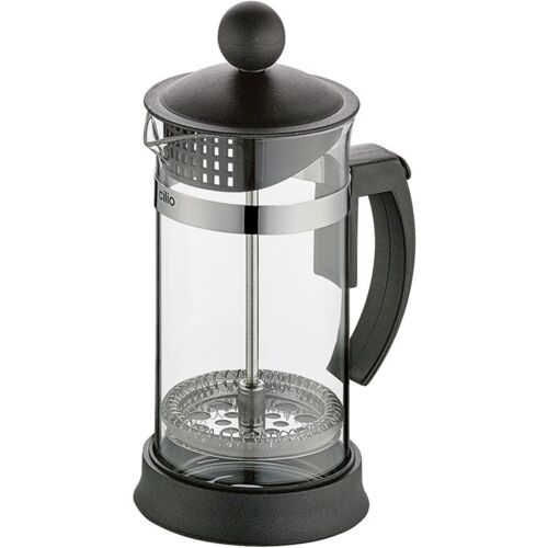 Cilio MARIELLA Kaffeebereiter & Teezubereiter – schwarz – Ø 8 cm – Höhe 17,5 cm – 350 ml