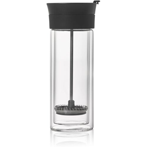 AdHoc THERMO-GLASS French-Press Kaffeebecher – schwarz – 300 ml