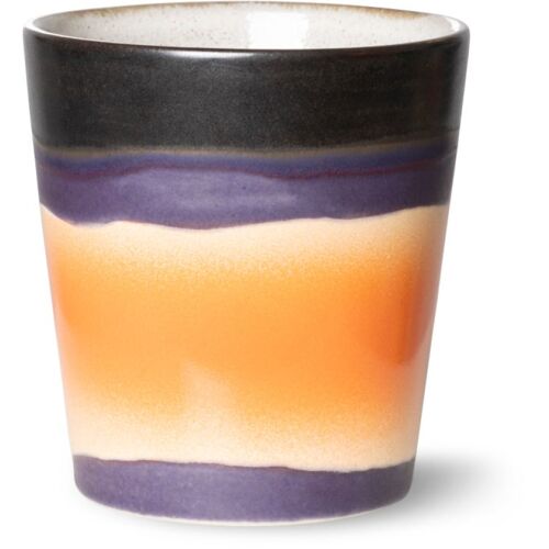 HK living 70’s Ceramics Kaffeebecher 6er-Set – lunar – 6er-Set à 180 ml