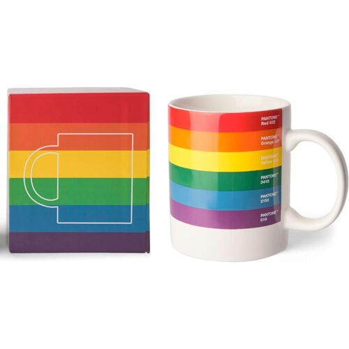 Pantone Porzellan-Becher - pride Regenbogenfarben - 375 ml - Ø 8,4 x 9,8 cm