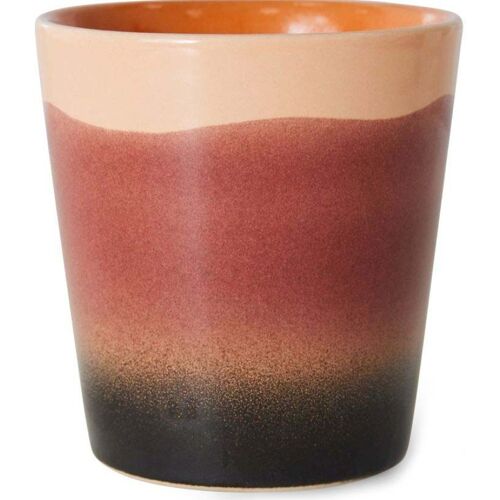 HK living 70’s ceramics mug Kaffeebecher – rise – 180 ml – Ø 7,5 cm x H 8 cm