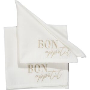 Pichler BON APPETIT Servietten 6er-Set - weiß - 6 Stück à 40x40 cm