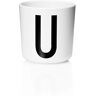 Design Letters The Kids Collection Melamin-Becher - U - weiß - H 7,5 x Ø 7 cm