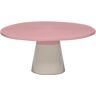 Dutchdeluxes Food Stand Servierplatte rund - white/pink - Höhe: 11,5 cm - Ø 25 cm