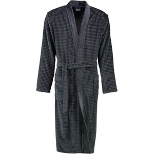 Cawö 3714 Herren Walkvelours-Kimono - anthrazit - 50 (M)