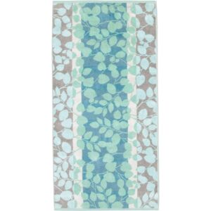 Cawö Noblesse Harmony Floral Handtuch - jade - 50x100 cm