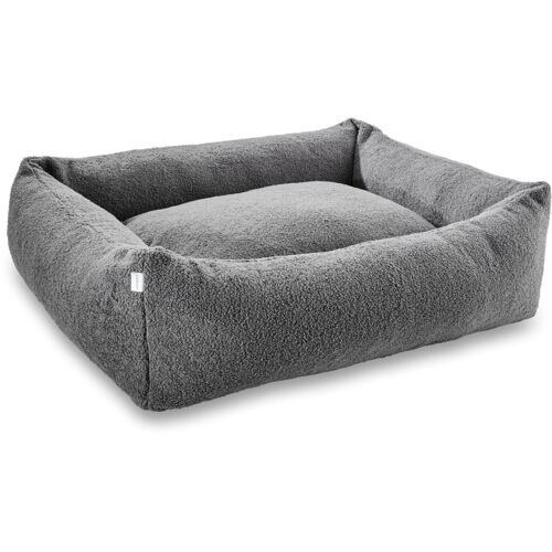 LABONI Classic Teddy Hundebett - grey - 85x66x22 cm