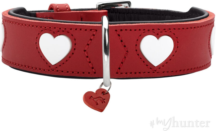 Hunter Love Halsband - rot-schwarz - Breite 3,9 cm - Länge 55 cm (M)