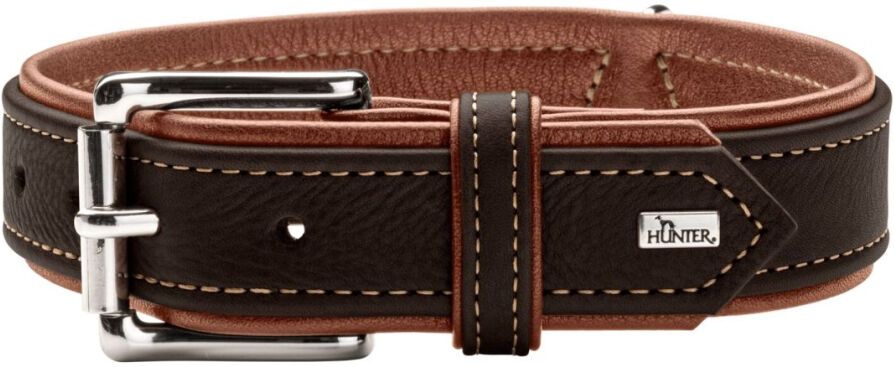 Hunter Canadian UP Halsband - schwarz-cognac - Breite 3,5 cm - Länge 55 cm (M)