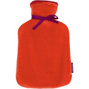 farbenfreunde Wärmflasche aus Nicky-Stoff - blutorange-tomate - 2 Liter