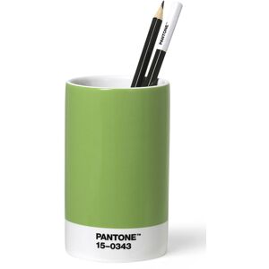 Pantone Schreibtisch Organizer Porzellan Stiftebecher - greenery 15-0343 - Ø 6,8 cm, Höhe: 11,5 cm