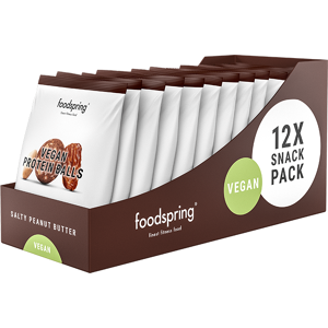 foodspring Vegan Protein Balls   12x 40g   Salty Peanut Butter   Protein Snacks   Ohne Zuckerzusatz