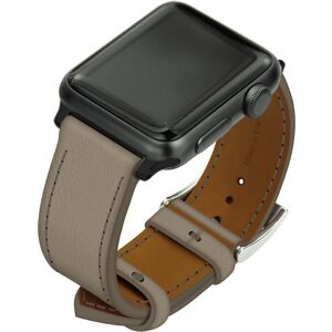 Noreve Lederarmband für Apple Watch Darboun sabla Uhrengehäuse - Einlagen 38 / 40 / 41 mm schwarz + Dornschliesse, schwarz