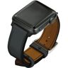 Noreve Lederarmband für Apple Watch Negre poudro Uhrengehäuse - Einlagen 42 / 44 / 45 mm schwarz + silberne Dornschliesse