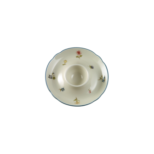 Seltmann Weiden Marie-Luise Eierbecher mit Ablage Streublume blauer Rand