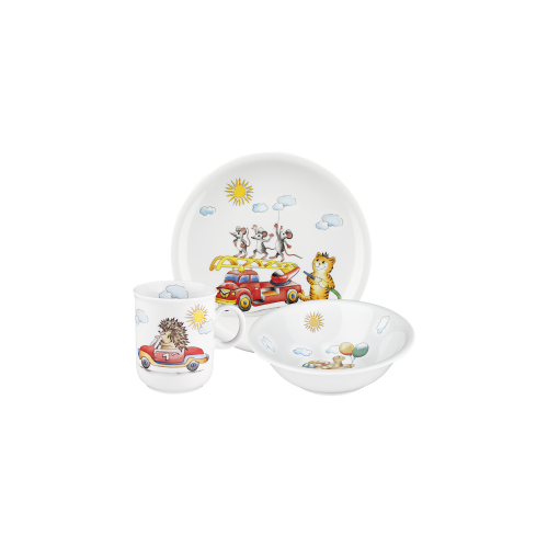 Seltmann Weiden Compact Kindergeschirr-Set 3-tlg. Flinke Flitzer