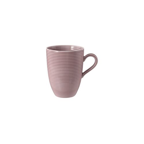 Seltmann Weiden Beat Becher mit Henkel 0,35 l mit Relief Color Glaze Altrosa