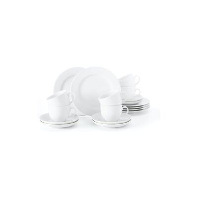 Seltmann Weiden Rondo Weiß Kaffeeservice - 18-tlg. für 6 Personen Seltmann Weiden Rondo Weiß Kaffeeservice - 18-tlg. für 6 Personen
