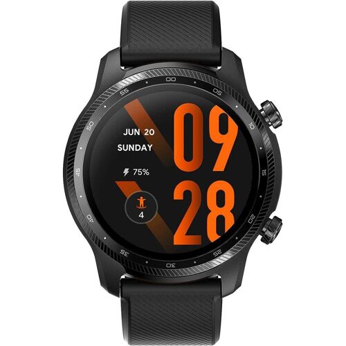 Mobvoi Ticwatch Pro 3 Ultra [Inkl. Kunststoffarmband Schwarz] 47mm Edelstahlgehäuse Schwarz