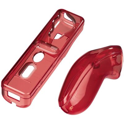 Hama Hardcase-Set Für Nintendo Wii Fernbedienung Transparent-Rot Hama Hardcase-Set Für Nintendo Wii Fernbedienung Transparent-Rot
