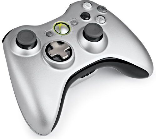 Microsoft Xbox 360 Controller & Charge-Kit Silber