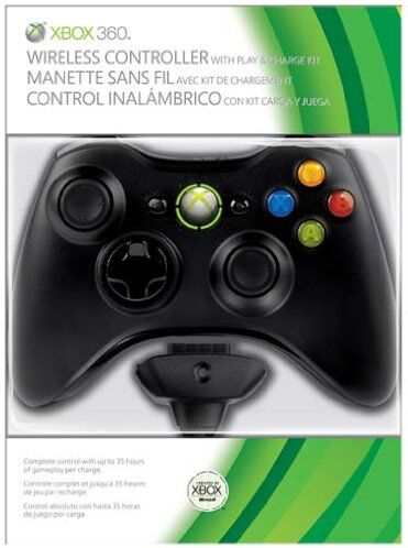 Microsoft Xbox 360 Controller & Charge-Kit [2010er Version] Schwarz