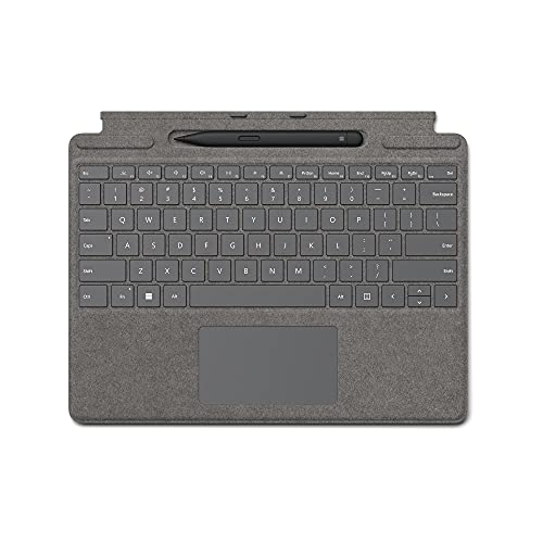 Microsoft Surface Pro Signature Keyboard + Slim Pen 2 [Qwerty Für Surface Pro 8 & Pro X] Platin