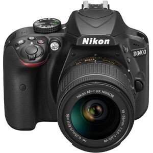 Nikon D3400 [24.2mp Full Hd 3"] Schwarz Inkl. Af-P Dx 18-55mm 1:35-56g Vr Objektiv