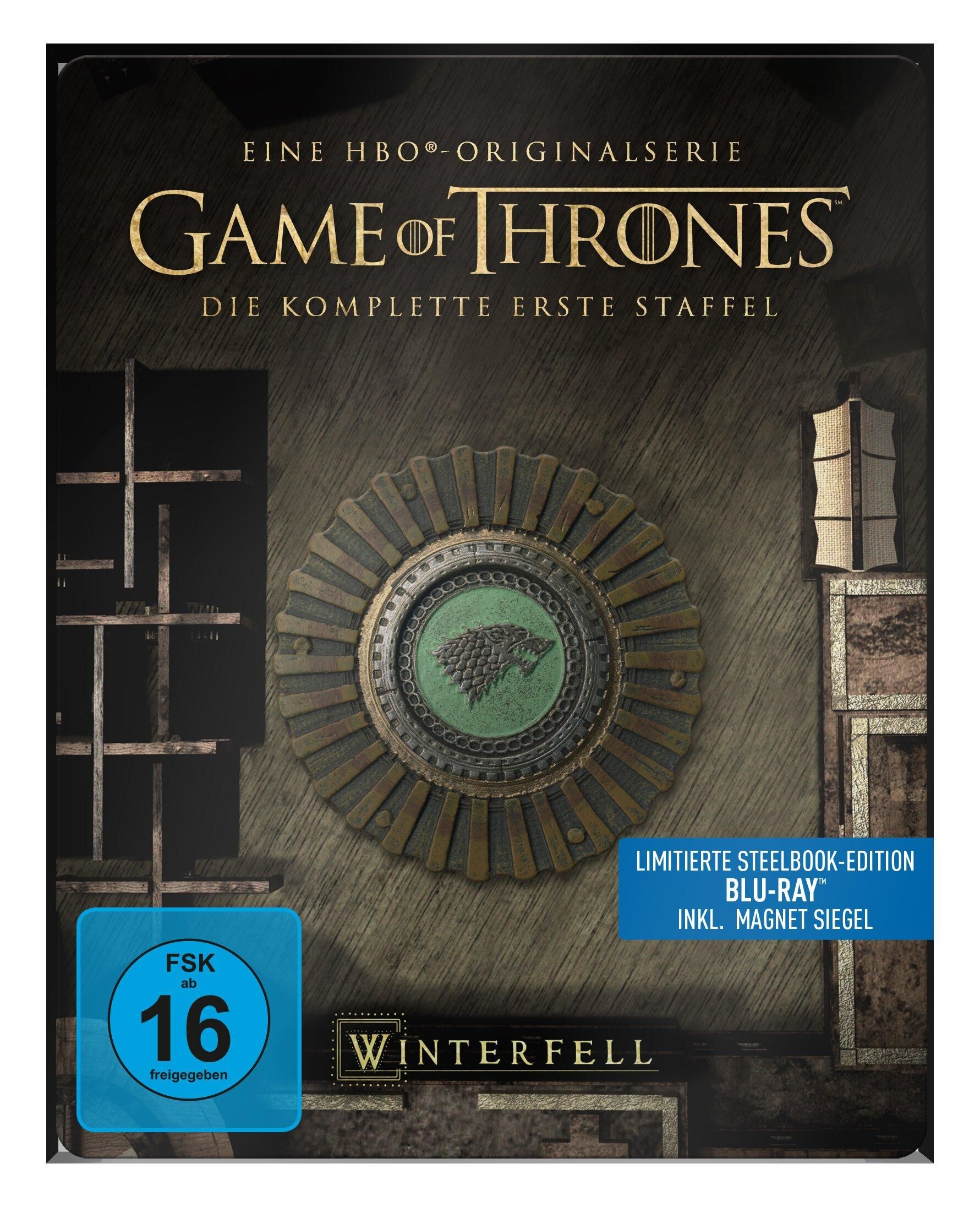 Game Of Thrones: Staffel 1 - Limited Steelbook Edition Mit Magnet "Siegel Haus Stark" - [5 Blu-Rays]