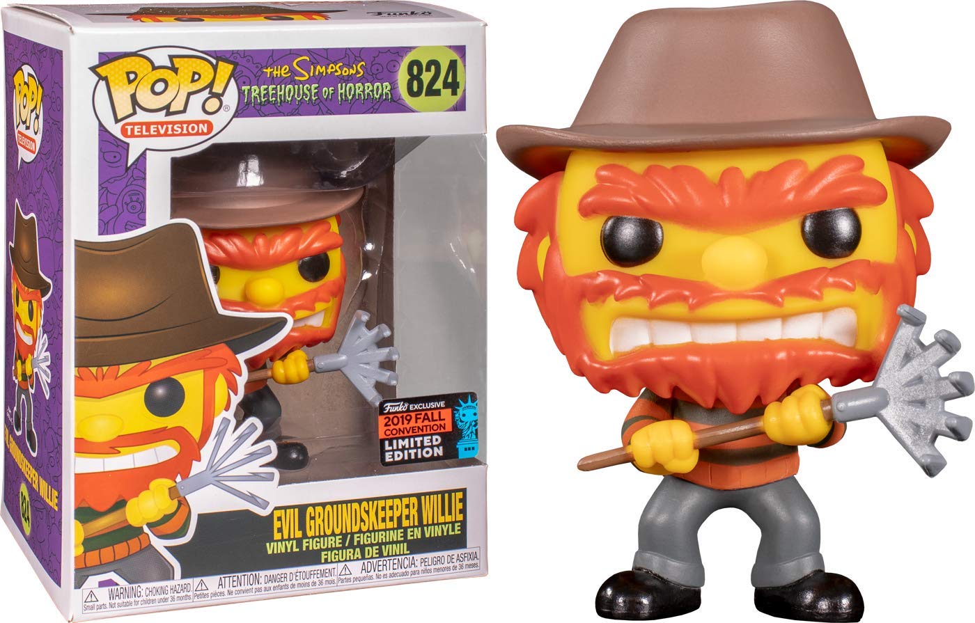 Pop Funko The Simpsons 824- Evil Groundskeeper Willie As Freddy Krueger (2019 Fall Convention Exclusive)