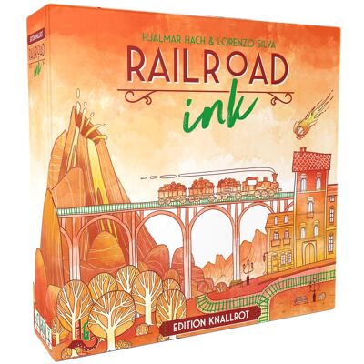 Horrible Guild HR013 - Railroad Ink: Knallrot - Würfelspiel - 1-6 Spieler - Ab 8 Jahren - Gesellschaftsspiel Horrible Guild HR013 - Railroad Ink: Knallrot - Würfelspiel - 1-6 Spieler - Ab 8 Jahren - Gesellschaftsspiel