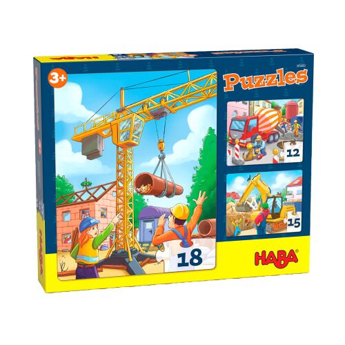 HABA  Puzzles Baustellenfahrzeuge