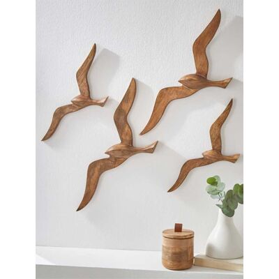 HEINE HOME Wanddekoobjekt - 2er-Set Vögel aus Mangoholz - Braun HEINE HOME Wanddekoobjekt - 2er-Set Vögel aus Mangoholz - Braun