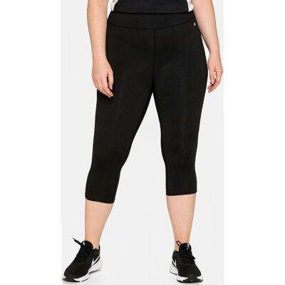 Sheego Große Größen Schwarze Sporthose - 3/4-Länge, Atmungsaktiv Sheego Große Größen Schwarze Sporthose - 3/4-Länge, Atmungsaktiv