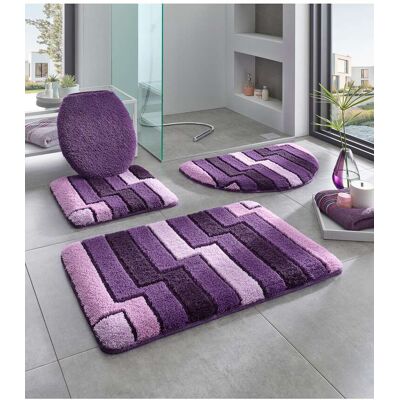 Hagemann Badematte violett 50x80 cm - Duschvorlage halbrund unisex Hagemann Badematte violett 50x80 cm - Duschvorlage halbrund unisex