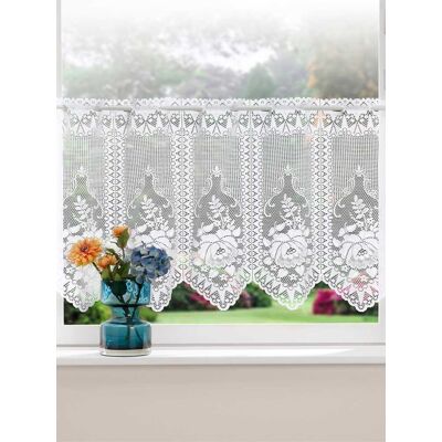 Unbekannte Marke Gr. 5 - Weiß - 120cm x 48cm - Fenster Gardine Unbekannte Marke Gr. 5 - Weiß - 120cm x 48cm - Fenster Gardine