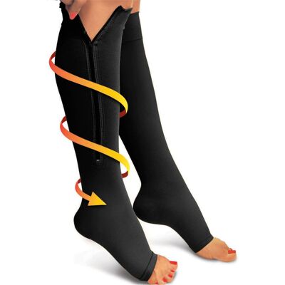 MedoVital Kompressionsstrümpfe - Schwarz, XL, Offene Spitze MedoVital Kompressionsstrümpfe - Schwarz, XL, Offene Spitze