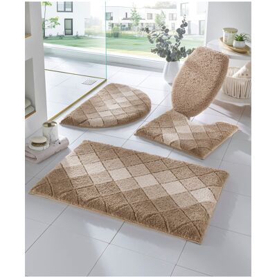 Hagemann Badematte beige 50x50 cm - WC-Vorlage ohne Ausschnitt unisex Hagemann Badematte beige 50x50 cm - WC-Vorlage ohne Ausschnitt unisex