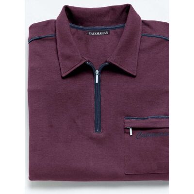 Catamaran Kurzarm-Poloshirt aubergine 44/46 male Catamaran Kurzarm-Poloshirt aubergine 44/46 male