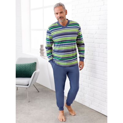 KINGsCLUB Schlafanzug jeansblau-gestreift 52/54 male KINGsCLUB Schlafanzug jeansblau-gestreift 52/54 male