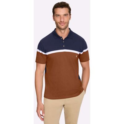 Catamaran Kurzarmshirt marine-cognac 64/66 male Catamaran Kurzarmshirt marine-cognac 64/66 male