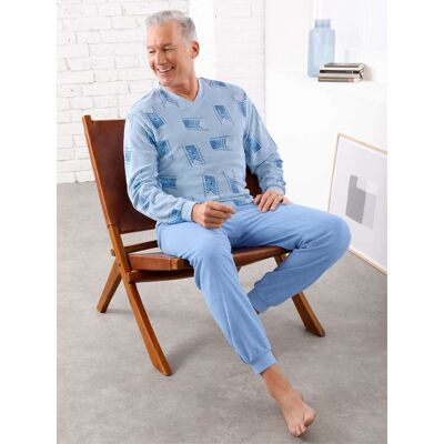 KINGsCLUB Schlafanzug hellblau-bedruckt 52/54 male KINGsCLUB Schlafanzug hellblau-bedruckt 52/54 male