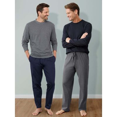 wäschepur men Schlafanzug-Shirt marine + anthrazit-meliert 64/66 male wäschepur men Schlafanzug-Shirt marine + anthrazit-meliert 64/66 male
