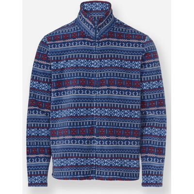 Catamaran Fleecejacke jeansblau-gemustert 64/66 male Catamaran Fleecejacke jeansblau-gemustert 64/66 male